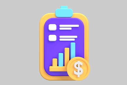Preview: Finance clipboard with coin