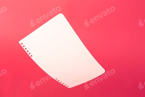 Preview: A Piece Of Paper Lies On A Bright Background