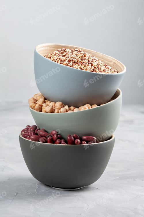 Preview: Various superfoods, Vegan, vegetarian healthy eating diet organic products concept
