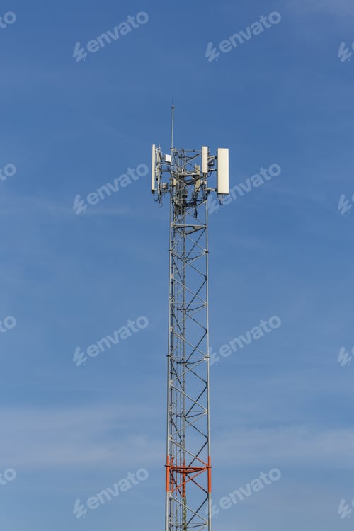 Preview: Communication tower top. Radio antenna Tower