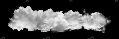 Preview: white clouds isolated on black background