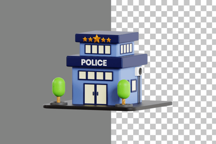 Preview: Police Station 3D Icon