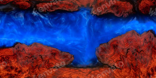 Preview: Casting epoxy resin Padauk burl wood background texture
