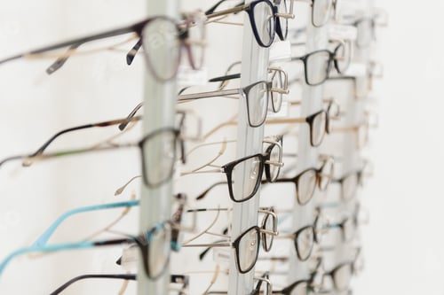 Preview: eye glasses on the shelf.