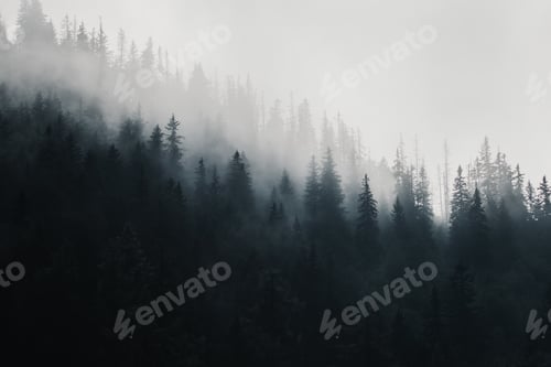Preview: Foggy mountain forrest