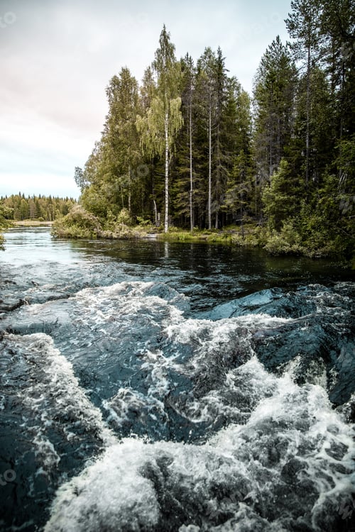 Preview: Vertical shot of Vekaruskoski in Joensuu, Finland