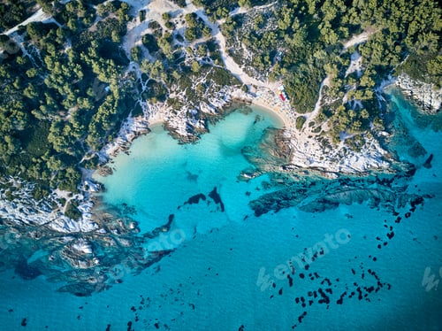 Preview: Beautiful beach top aerial view drone shot