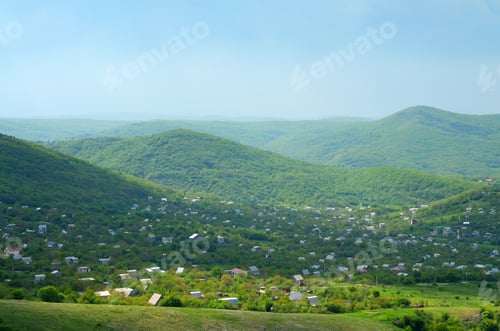Preview: Small village located in mountains