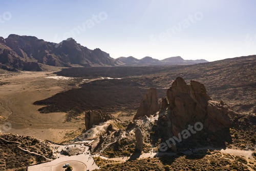 Preview: A crater in the Teide Volcano National Park.A Martian view.Tenerife.Spain