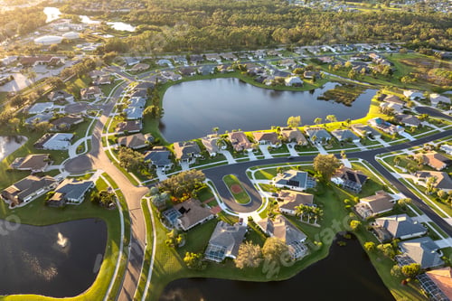 Preview: Large residential homes in southwest Florida gated community.