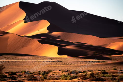 Preview: Scenic landscape in Big Mama Dune, Sossusvlei, Namib Desert, Namibia