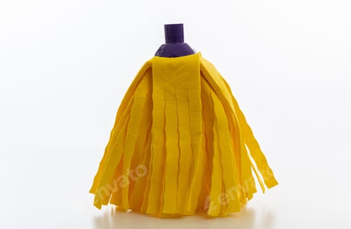 Preview: Cleaning floor mop isolated against white background.