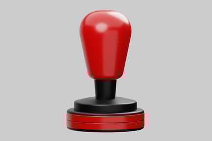 Preview: Red and black rubber stamp