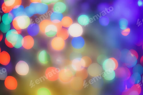 Preview: Abstract Outline Of Light- Colored Circles Bokeh. Blurred Background
