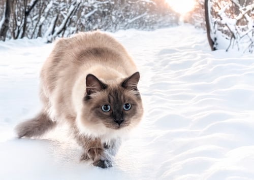 Preview: siberian cat in nature