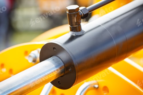 Preview: Piston or actuator of hydraulic and pneumatic machine. Technology and engineering