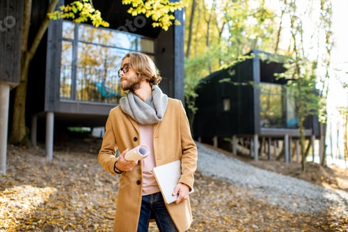 Vista previa: Retrato de arquitecto al aire libre