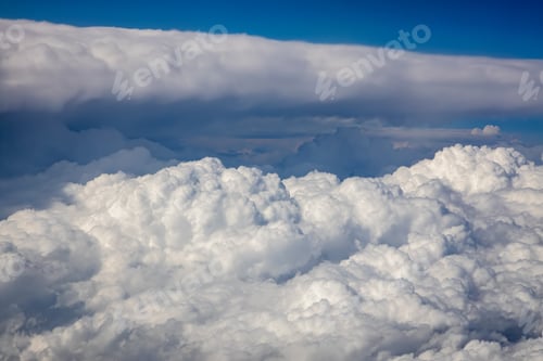 Preview: Bird's-eye view blue sky with clouds