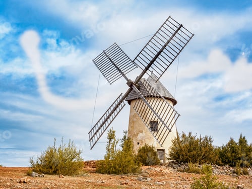 Preview: Windmill in the village of La Couvertoirade, France