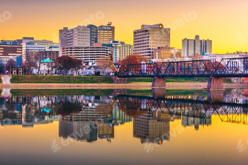 Preview: Harrisburg, Pennsylvania, USA skyline on the Susquehanna River