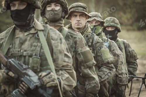 Preview: Armed young masked soldiers