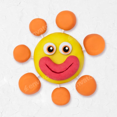 Preview: Covid-19 virus clay character cute handmade creative art for kids