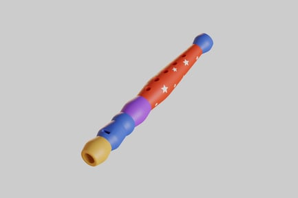 Preview: Colorful toy flute with stars