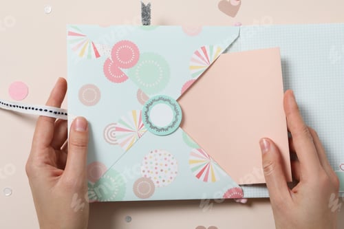 Preview: Concept of scrapbooking, scrapbooking for holiday, hobby concept