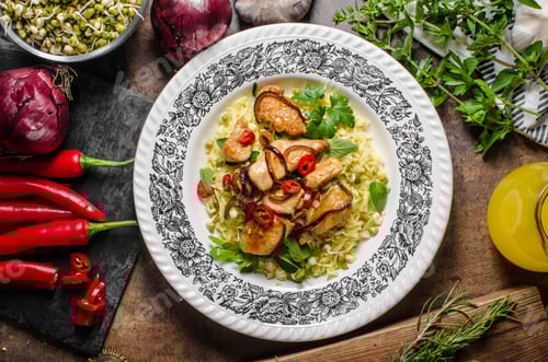 Preview: Chinese spicy chicken mix with curry rice