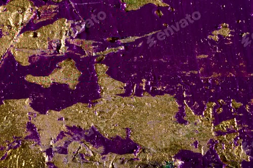 Visualização: pintura dourada abstrata de arte com manchas coloridas. Fundo grunge a óleo sobre tela com espaço para