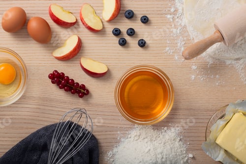 Preview: Preparing a cake in kitchen