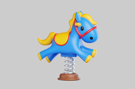 Preview: Cartoon spring horse ride