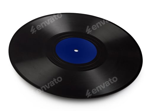 Preview: Old vinyl record isolated on white
