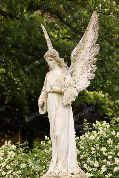 Preview: statue in the cemetery close up