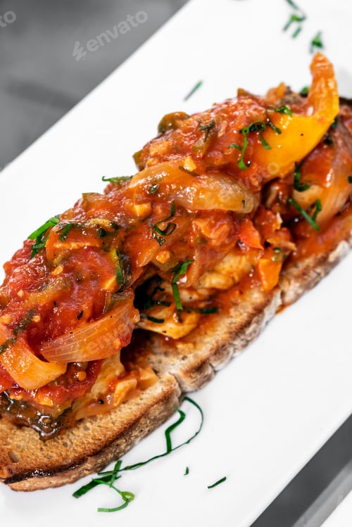 Preview: caldeirada de peixe spicy tomato fish stew on toast tapas