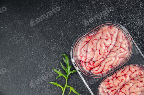 Preview: pork brain raw edible offal meat fresh food tasty eating cooking appetizer meal food snack