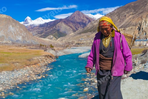 Preview: Beautiful Traveler Photo Woman Backpacker Mountains Landscape