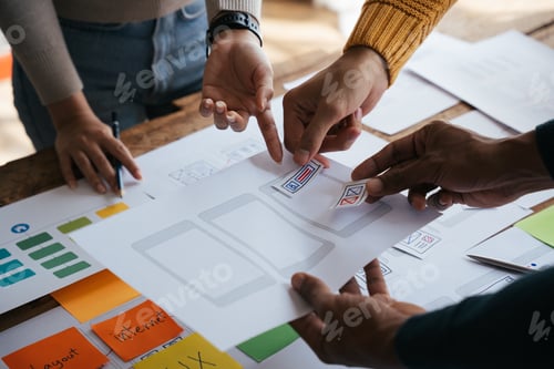 Preview: ux Graphic designer creative sketch planning application process development prototype wireframe for