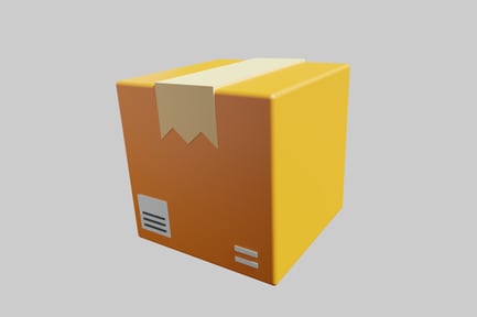 Preview: Cartoon shipping parcel box container