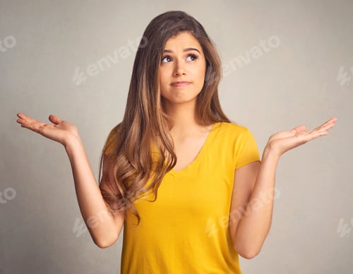 Preview: Shot of an attractive young woman supporting copy space with her hands