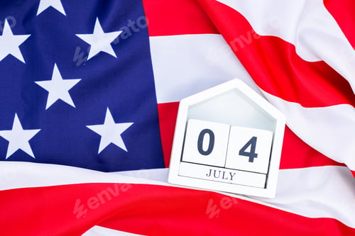 Preview: American flag closeup. Happy 4th of july background