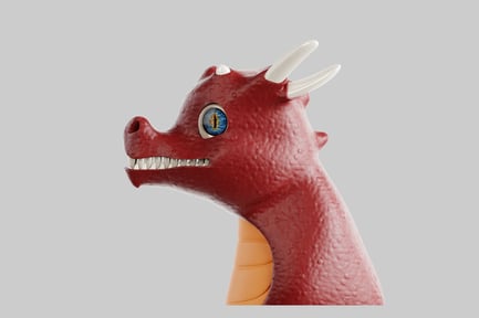 Preview: Cartoon dragon head with spikes