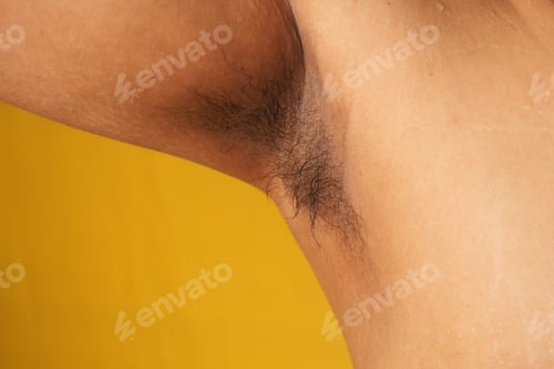 Preview: unshaved hairy man armpit, a lot of hair on the armpit.