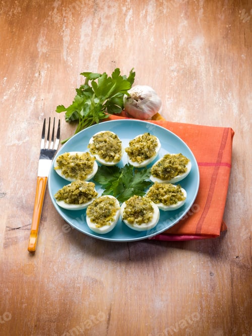 Preview: stuffed eggs traditional sardinia recipe