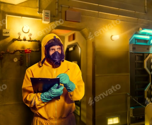 Preview: Man in protective suit