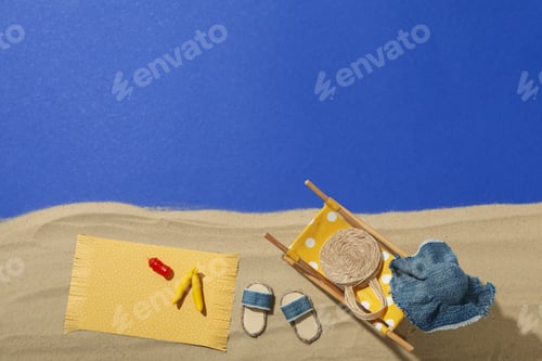 Preview: The concept of summer holidays, a place to rest on the beach.
