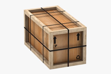 Preview: Strapped Wooden Cargo Crate