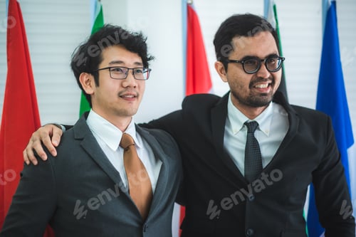 Preview: International businessmen make a public statement about diplomatic cooperation