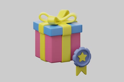 Preview: Achievement award with gift box