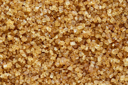 Preview: Close up of brown cane sugar texture background
